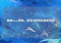 揭秘Steam等级，省钱与获利的隐形钥匙