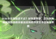 PUBG卡在海报进不去？别急着卸载，这份保姆级拯救指南助你重返战场绝地求生卡在海报界面
