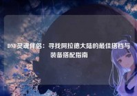 DNF灵魂伴侣：寻找阿拉德大陆的最佳搭档与装备搭配指南