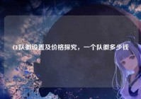 CF队徽设置及价格探究，一个队徽多少钱