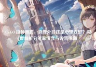 CS:GO 拉伸画面，物理外挂还是心理安慰？深度解析分辨率博弈与设置指南