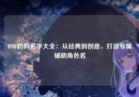 DNF奶妈名字大全：从经典到创意，打造专属辅助角色名