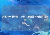 探索PUBG国际服，下载、加速器与畅行游戏体验