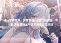 峡谷不再孤单，深度解析LOL陪玩微信群，寻找你的专属野王与快乐源泉联盟陪玩