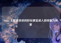 Steam 上配置亲民的好玩便宜成人游戏魅力探索