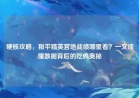 硬核攻略，和平精英营地战绩哪里看？一文读懂数据背后的吃鸡奥秘