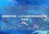 硝烟里的天梯，CS:GO与5E排位的热血征程及官匹区别
