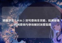 绝地求生（PUBG）封号查询全攻略，检测原理、时间查询与申诉解封深度指南