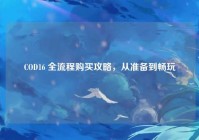 COD16 全流程购买攻略，从准备到畅玩