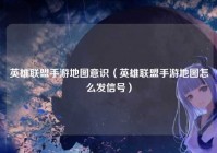 英雄联盟手游地图意识（英雄联盟手游地图怎么发信号）