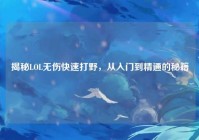 揭秘LOL无伤快速打野，从入门到精通的秘籍