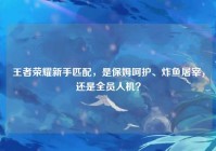 王者荣耀新手匹配，是保姆呵护、炸鱼屠宰，还是全员人机？