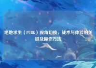 绝地求生（PUBG）视角切换，战术与体验的关键及操作方法