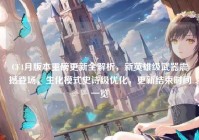 CF4月版本重磅更新全解析，新英雄级武器震撼登场，生化模式史诗级优化，更新结束时间一览