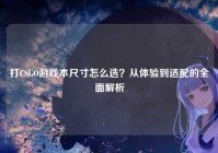 打CSGO游戏本尺寸怎么选？从体验到适配的全面解析