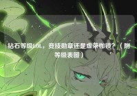 钻石等级LOL，竞技勋章还是虚荣枷锁？（附等级表图）