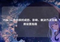 PUBG Lite卡白屏的成因、影响、解决方法及画质设置指南