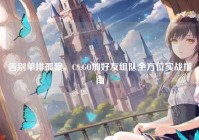 告别单排孤狼，CS:GO加好友组队全方位实战指南