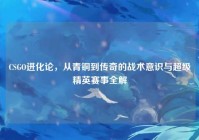 CSGO进化论，从青铜到传奇的战术意识与超级精英赛事全解
