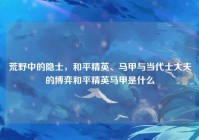 荒野中的隐士，和平精英、马甲与当代士大夫的博弈和平精英马甲是什么