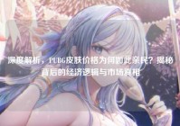 深度解析，PUBG皮肤价格为何如此亲民？揭秘背后的经济逻辑与市场真相