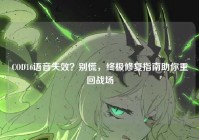 COD16语音失效？别慌，终极修复指南助你重回战场