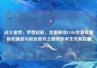 战火重燃，梦想启航，全面解读PUBG发展联赛报名通道与职业晋升之路绝地求生发展联赛