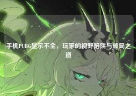 手机PUBG显示不全，玩家的视野陷阱与破局之道