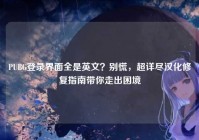 PUBG登录界面全是英文？别慌，超详尽汉化修复指南带你走出困境