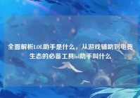 全面解析LOL助手是什么，从游戏辅助到电竞生态的必备工具lol助手叫什么