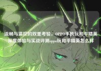 流畅与温控的双重考验，OPPO手机玩和平精英深度体验与实战评测oppo玩和平精英怎么样