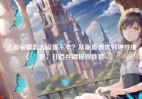 王者荣耀怎么设置不卡？从画质调优到硬件维护，打造丝滑极致体验