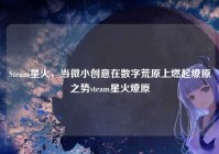 Steam星火，当微小创意在数字荒原上燃起燎原之势steam星火燎原