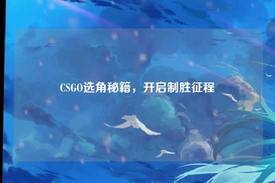 CSGO选角秘籍,开启制胜征程