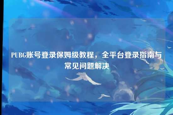 PUBG账号登录保姆级教程,全平台登录指南与常见问题解决