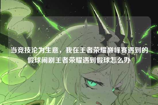 当竞技沦为生意,我在王者荣耀巅峰赛遇到的假球闹剧王者荣耀遇到假球怎么办