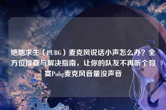 绝地求生(PUBG)麦克风说话小声怎么办?全方位排查与解决指南,让你的队友不再听个寂寞Pubg麦克风音量没声音