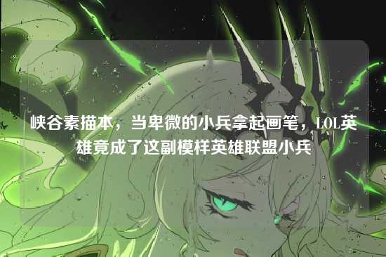 峡谷素描本,当卑微的小兵拿起画笔,LOL英雄竟成了这副模样英雄联盟小兵