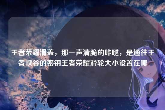 王者荣耀滑盖，那一声清脆的咔哒，是通往王者峡谷的密钥王者荣耀滑轮大小设置在哪