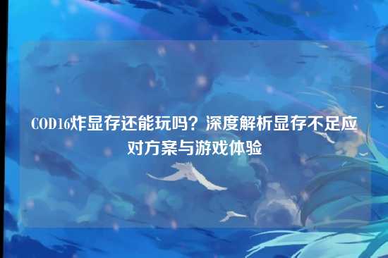 COD16炸显存还能玩吗?深度解析显存不足应对方案与游戏体验